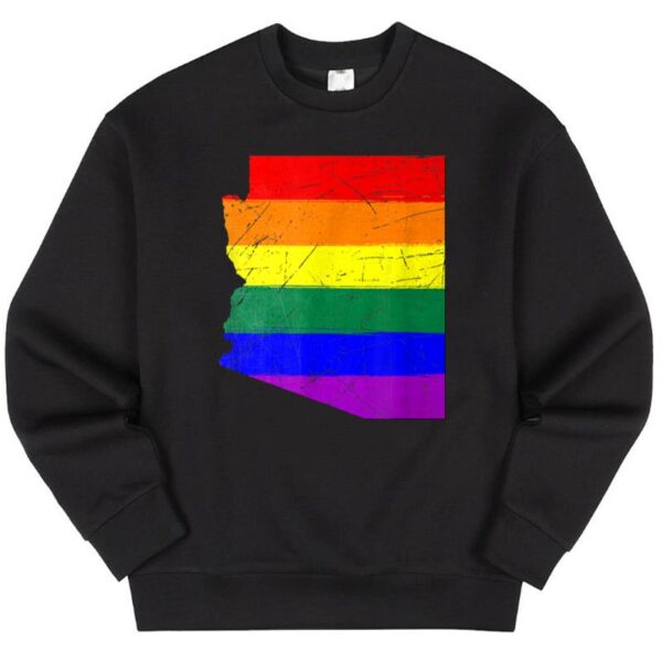 Starluxetee Arizona Silhouette LGBT Pride Flag Sweater