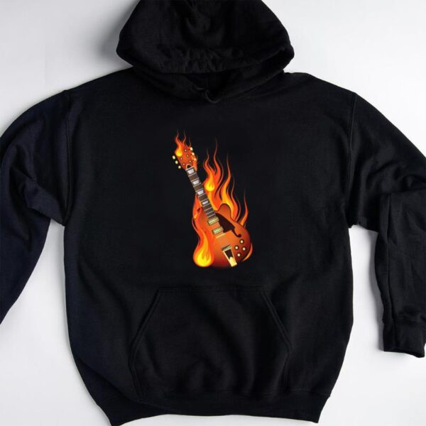 Starluxetee Burning On Fire Rock Guitar Heavy Metal T-Shirt