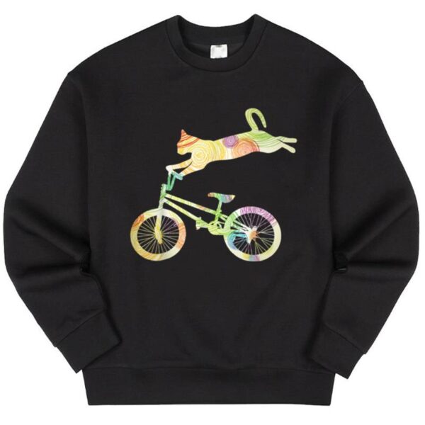 Starluxetee Cat Bike Cycling Bicycle Sweater