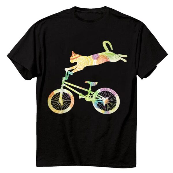 Starluxetee Cat Bike Cycling Bicycle T-Shirt