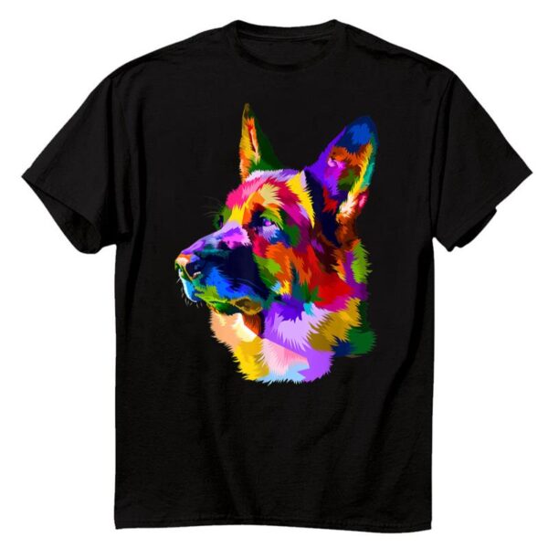 Starluxetee Colorful German Shepherd Police T-Shirt
