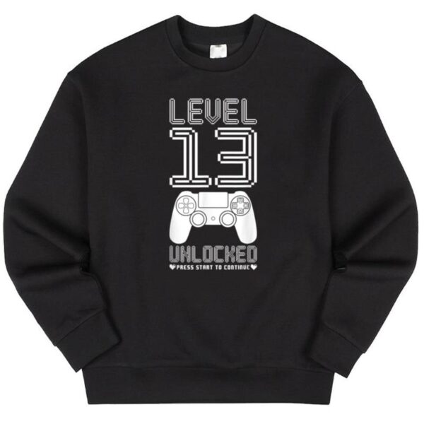 Starluxetee Level 13 Unlocked Video Gamer Birthday Sweater
