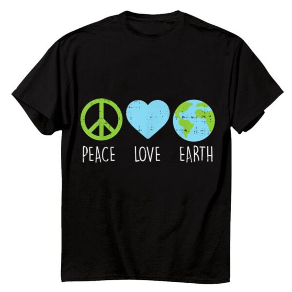 Starluxetee Peace Love Earth Cool Hippie T-Shirt
