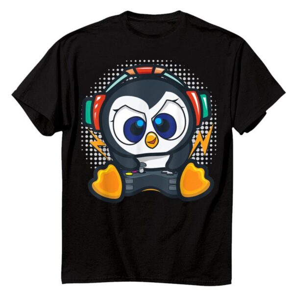 Starluxetee Penguin Gaming Gamer T-Shirt