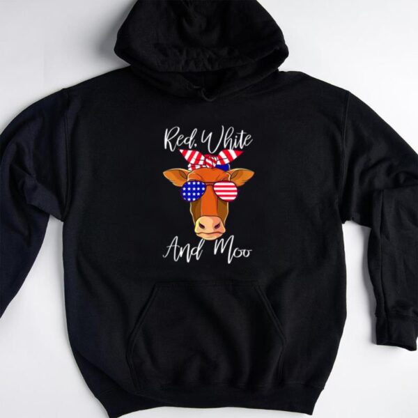 Starluxetee Red White And Moo Patriotic Cow T-Shirt