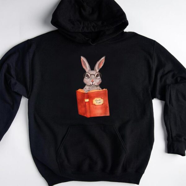 Starluxetee Studious Studying Bunny Book T-Shirt
