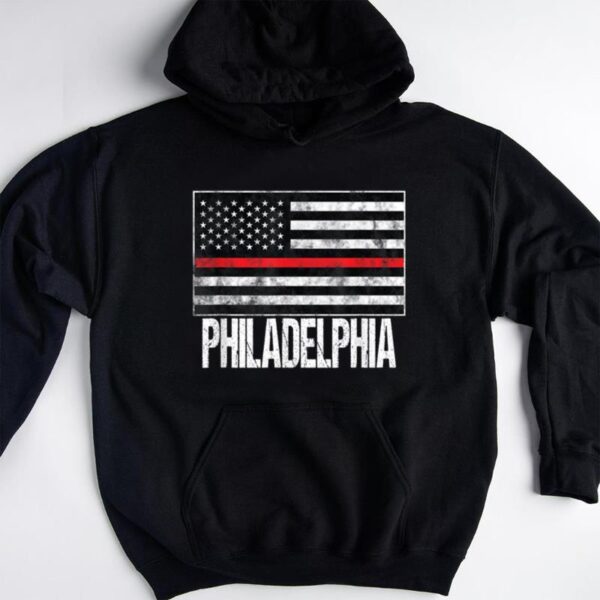 Starluxetee Thin Red LIne American Flag Philadelphia Firefighters T-Shirt