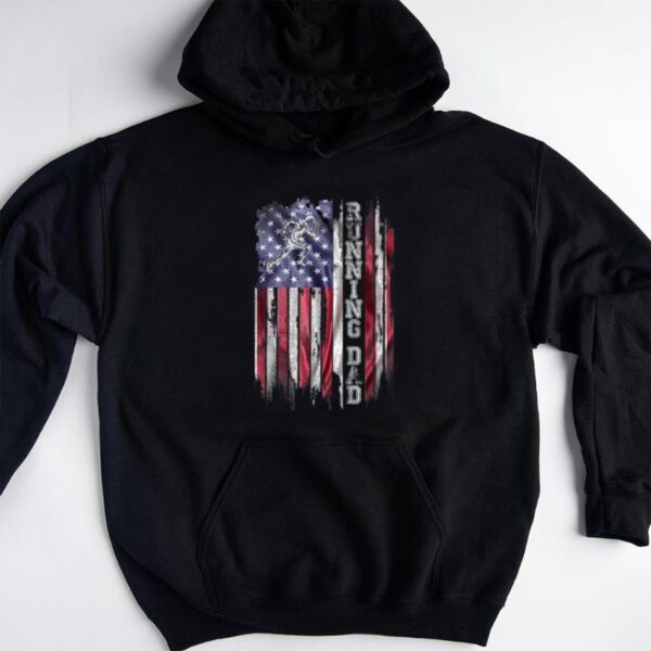Starluxetee Vintage USA Flag Proud Running Dad T-Shirt